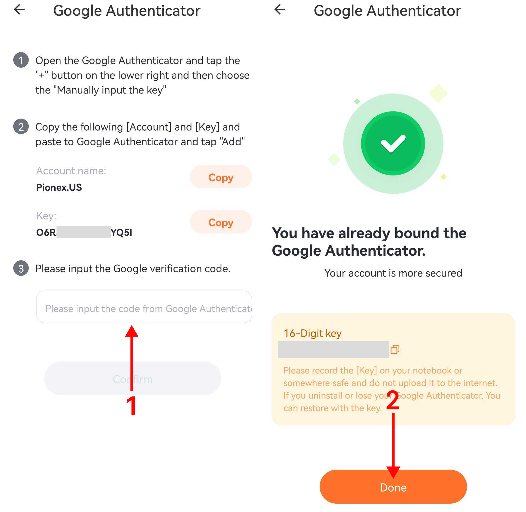 bind google authenticator